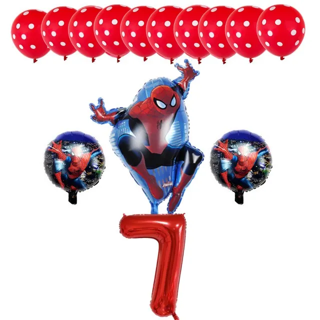 Новые 14 шт./компл. 32 дюймов номер «Человек-паук»; гелиевый воздушный шар с изображением Человека-паука Для детей от 1 до 9 лет Happy День рождения воздушных шаров из латекса, украшения