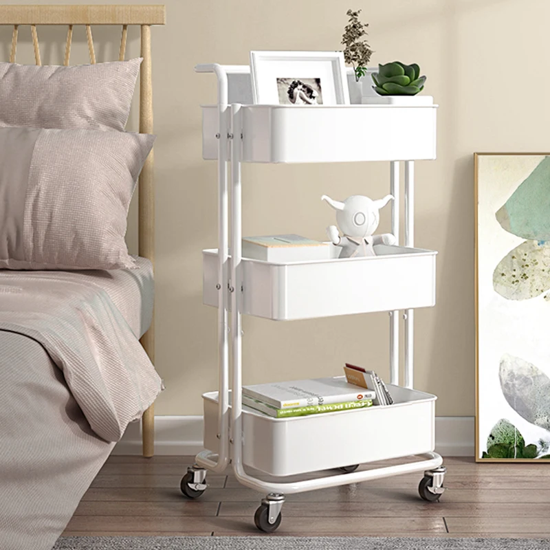 KingYee – chariot de cuisine pliable à 3 niveaux, chariot de rangement multifonctionnel en métal