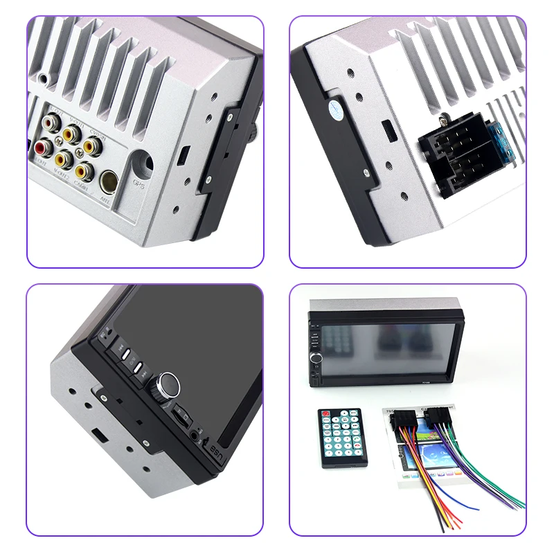  2 Din Car Radio Autoradio Recorder HD 7 Inch Car Stereo Touch Screen Audio Bluetooth Rearview Camer