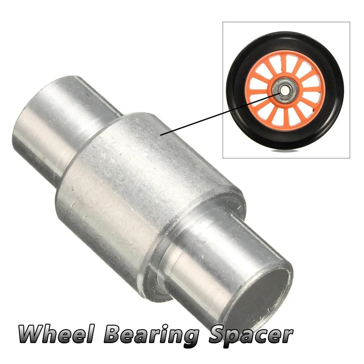 8PCS 6mm Aluminum Skate Wheel Bearing Spacers for Skateboard Scooter
