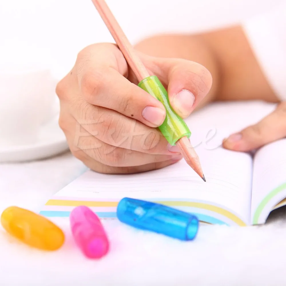 10Pcs Soft Foam Grip Pen Orthotics Topper Pencil Grip Practice Calligraphy