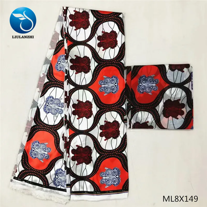 ML8X149 LIULANZHI принт африканская Ткань 6 ярдов Анкара полиэстер воск Шелковый воск для ткани ML8X45 - Цвет: ML8X149