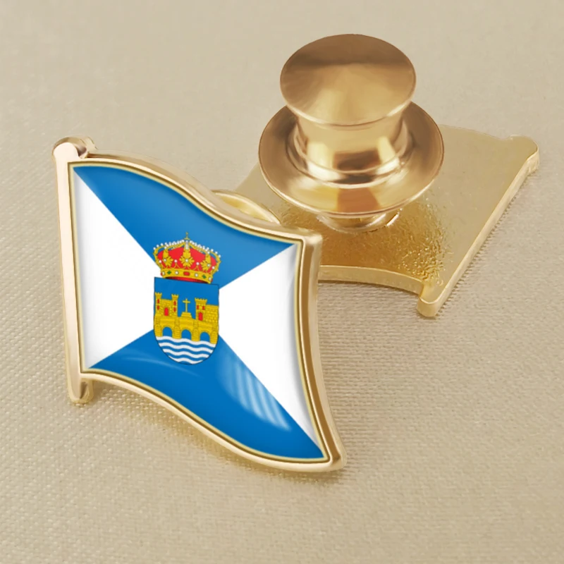 

Coat of Arms of Escudo de Pontevedra of Spain Flag Lapel Pins Broochs Badges