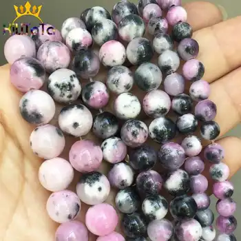 

Black Red Jades Stone Beads Natural Round Loose Spacer Beads For Jewelry Making DIY Bracelet Necklace15''Strand 6/8/10/12mm