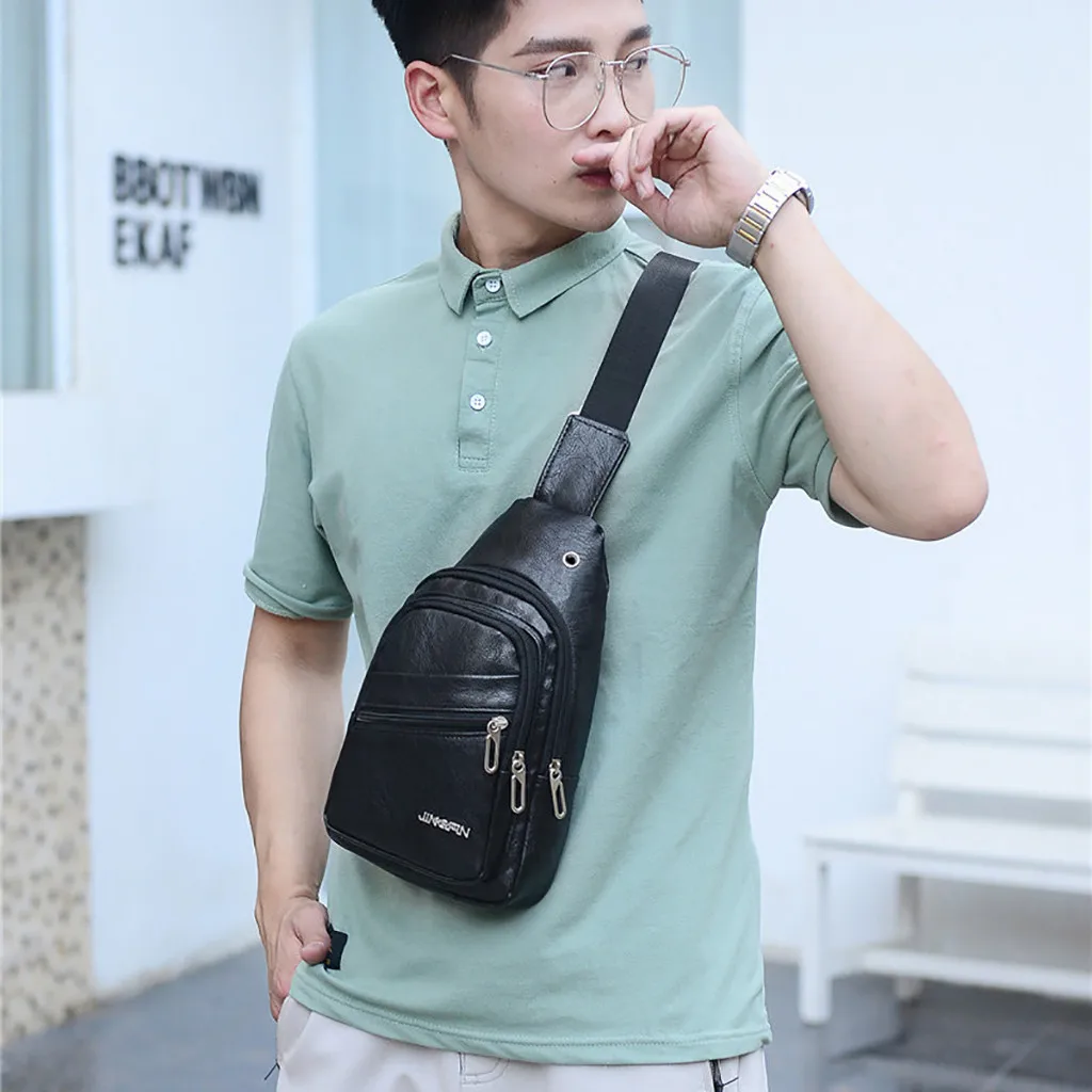 CONEED Fashion Waist Packs Men Sports Outdoor Shoulder Bag Zipper Messenger Bag Pouch For Men Run Chest Bag Waist Bag