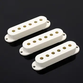 

Musiclily Plastic Single Coil Electric Guitar Pickup Covers, Parchment (5 Pieces)