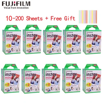 Fujifilm-papel fotográfico instax mini 11 9, 10-200 hojas, película de borde blanco de 3 pulgadas de ancho para cámara instantánea mini 8 7s 25 50s 90