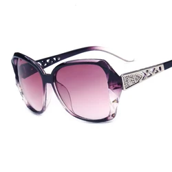 Luxury Women's Fashion Square Sunglasses - Elegant Purple Mirror Shades (Purple)