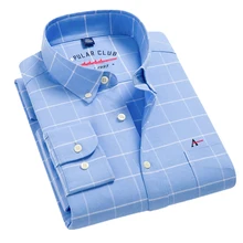 

2021 Reserved Aramy New men's shirt long-sleeved regular-fit men's plaid shirt striped shirt men's dress Oxford Camisa Social