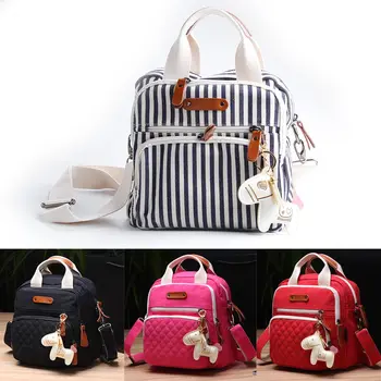 

Multifunction Canvas Backpack Zebra Stripes Short-Distance Travel Bag Baby Stroller Accessories Children Shoulder Bag Diaper Bag