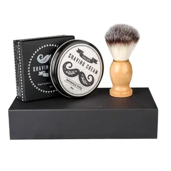 

2 Pcs/ Set Beard Care kit Shaving Cream + Shaving Brush