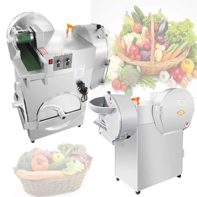 Stainless Steel Double Head Vegetable Cutting Machine Multifunction