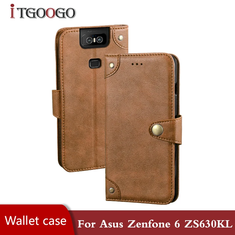 Чехол-книжка с откидной крышкой для Asus Zenfone 6 чехол-книжка из искусственной кожи