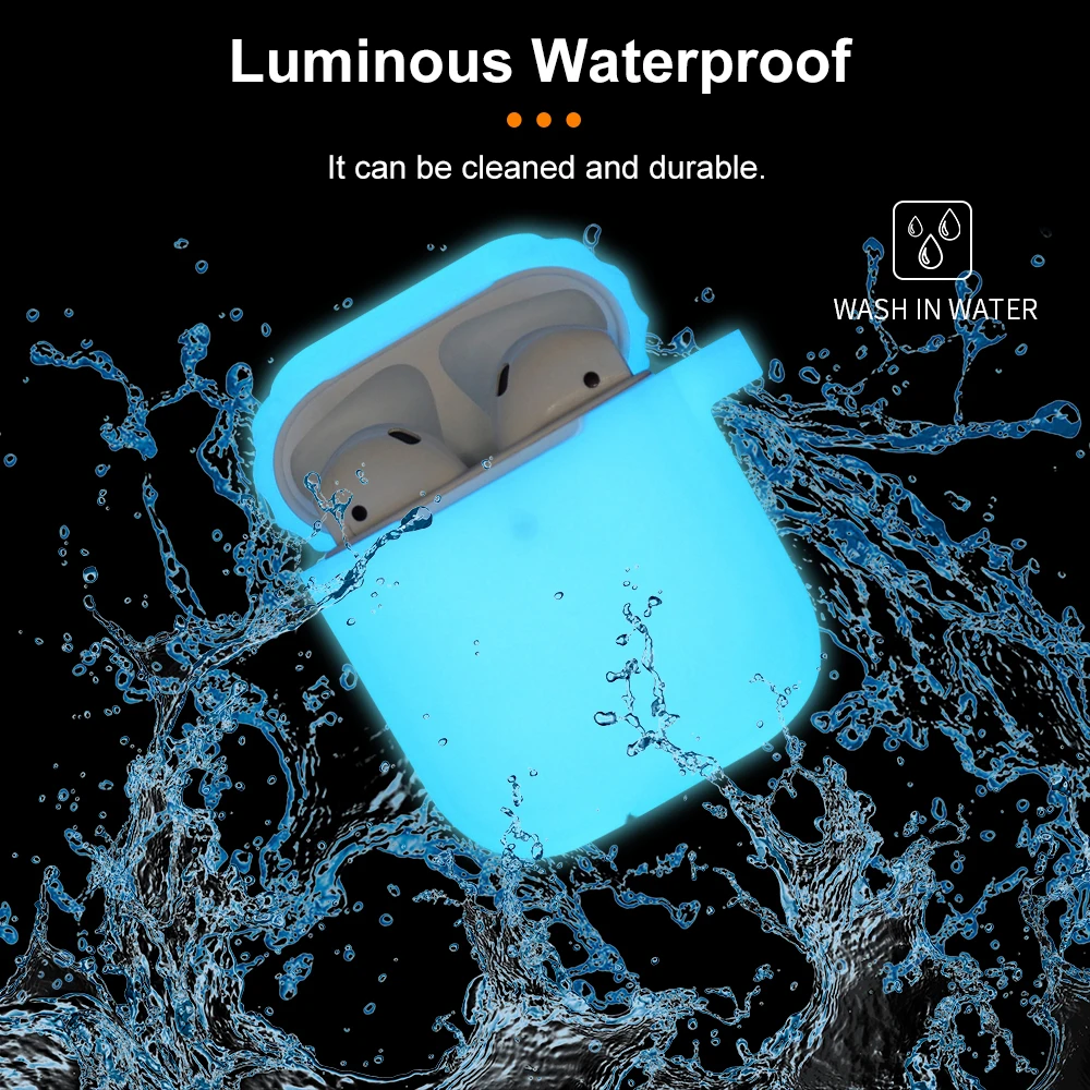 Dropshipping Luminous Wireless Bluetooth Earphone Case For Apple Airpods 1 2 Protective Silicone Cover | Электроника