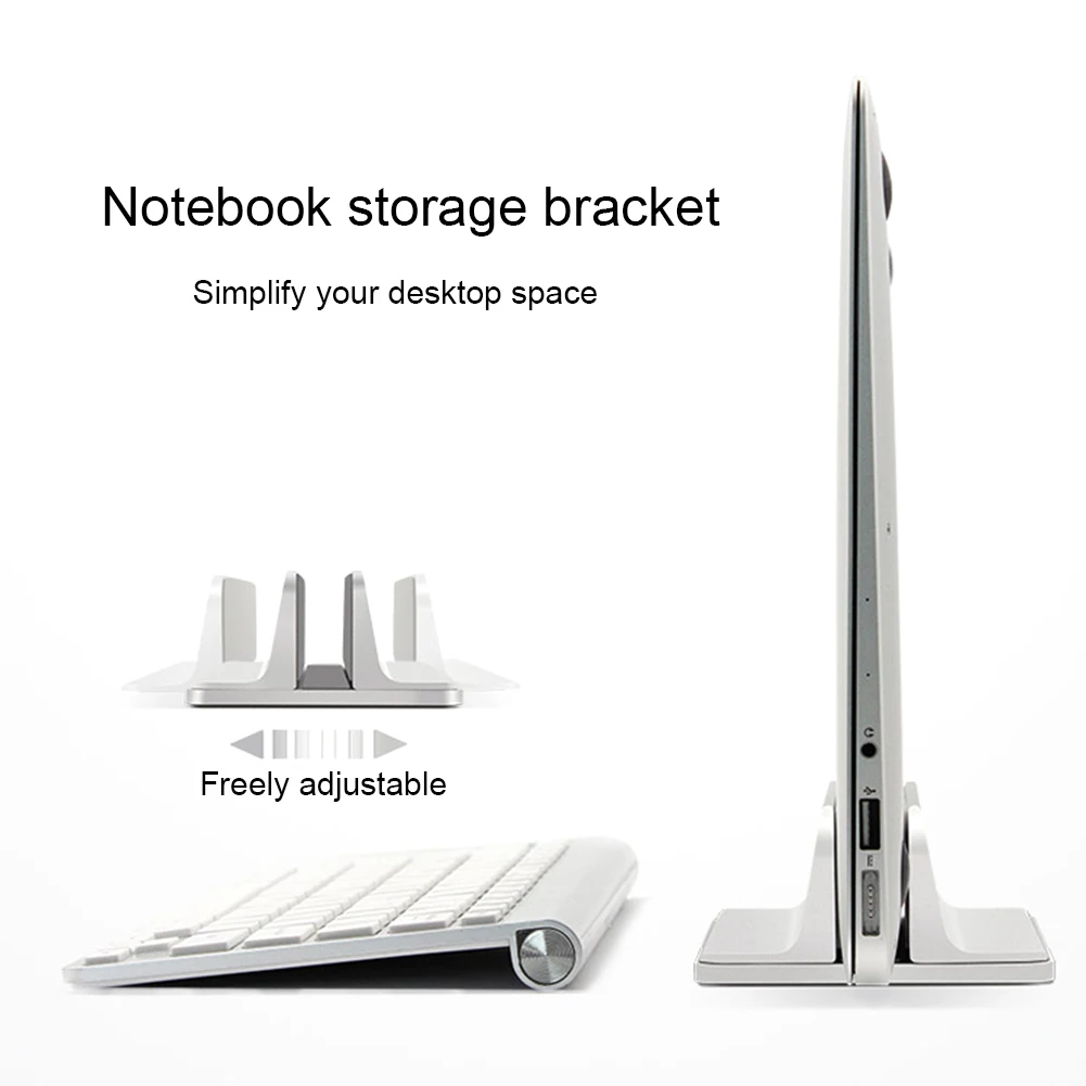 Вертикальная подставка для ноутбука Алюминиевая толщина регулируемая настольная подставка охлаждающая подставка Подставка для планшета для MacBook Pro Air