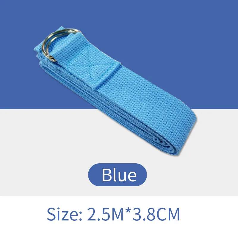 dark blue 2.5m Пояс для пилатеса, йоги, растягивающийся ремень, коврик для йоги, тренировочный ремень, гибкий ремень для йоги, регулируемый ремень - Цвет: dark blue 2.5m