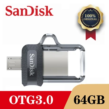 

SanDisk DD3 USB 3.0 OTG Flash Drive Disk 128GB 64GB 32GB 16GB Pen Drive Pendrive Memory Stick Flash drive For PC/Android Micro