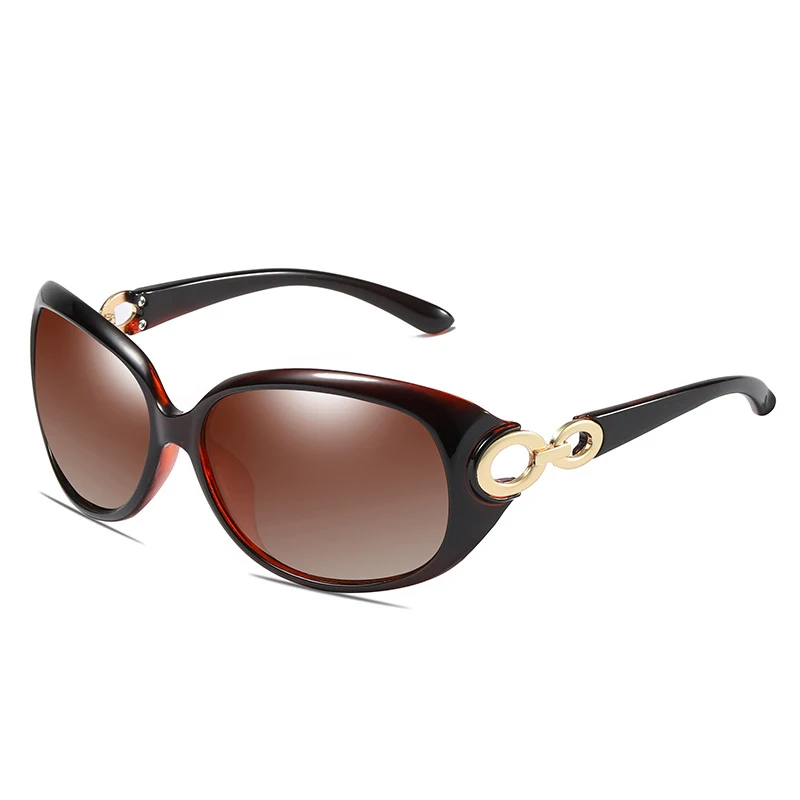 DIGUYAO, брендовые, Ретро стиль, поляризационные солнцезащитные очки, женские, солнцезащитные очки, для женщин, оттенки, высокое качество,, брендовая коробка, oculos feminino - Цвет линз: Brown
