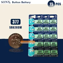 15 шт. Новинка SONY 377 SR626SW 626 SR626 V377 AG4 часы батарея Кнопка монета ячейка Сделано в Японии