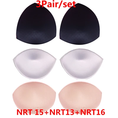 3pair Color 20 3 пар/компл. Бикини бюстгальтера грудь с эффектом пуш ап вставной поролон тормозные колодки для купальник обивка съемный муляж женской груди бюстгальтер колодки аксессуары для нижнего белья - Цвет: 3pair Color 20