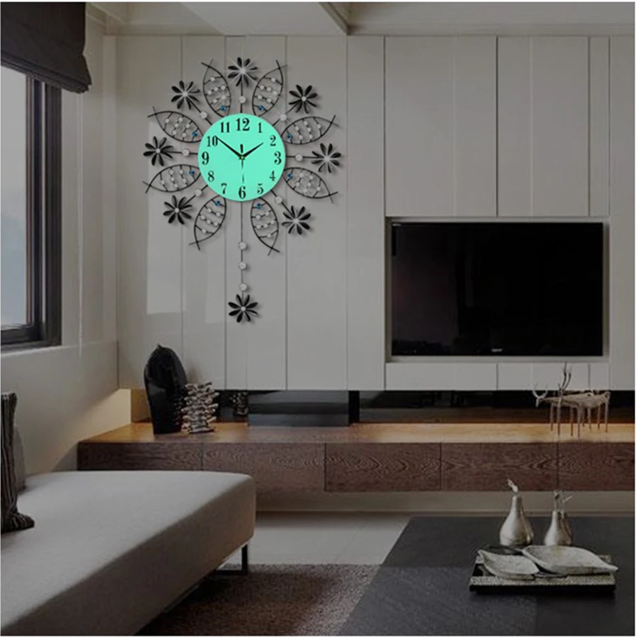 

Art Living Room Swing Wall Clock Modern Design Quartz Silent Designer Wall Clocks Wandklok Watches Clocks Wall Home Decor Clock