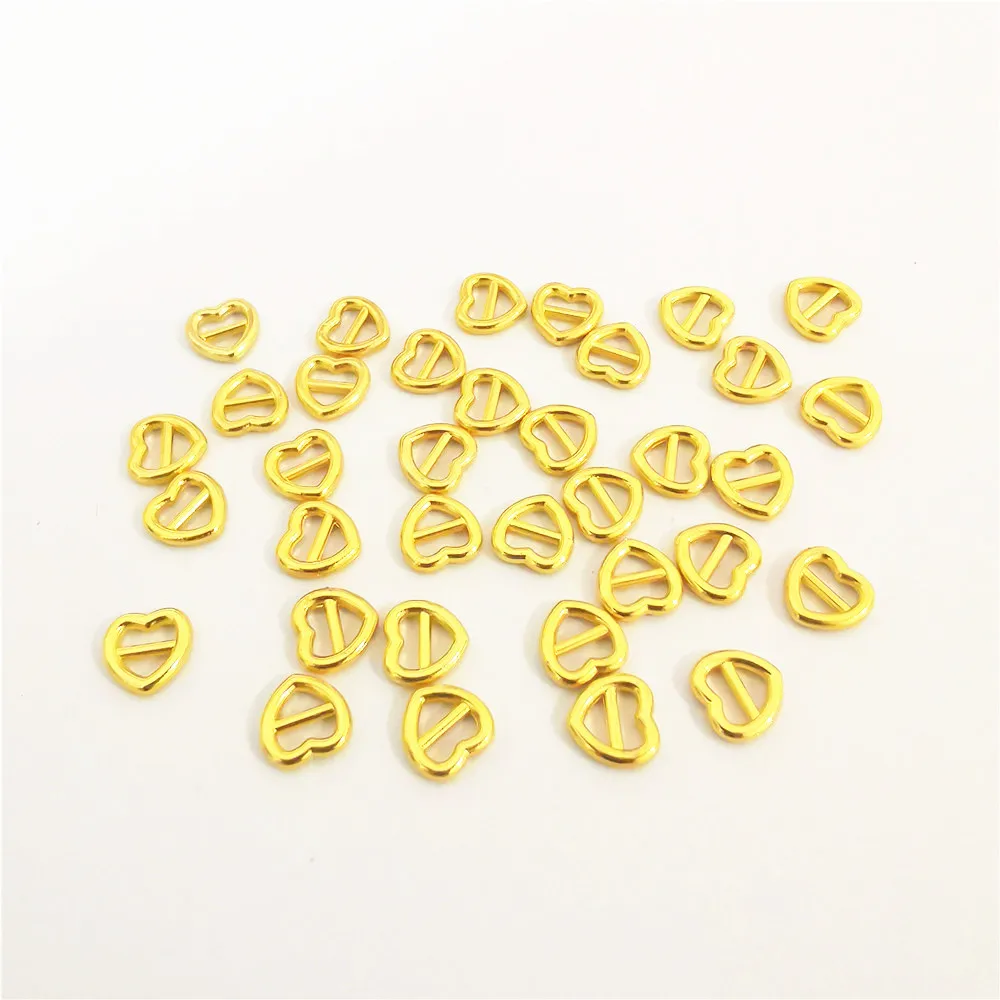 gold 20шт/50 шт мини 3 мм кукла пояс в форме сердца Пряжка для куклы одежда обувь делая аксессуары, 4 цвета - Цвет: gold