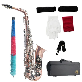 

Antique Eb Alto Saxophone Sax Brass Body Colorful Abalone Shell Keys Woodwind Instrument w/ Carry Case Gloves Straps