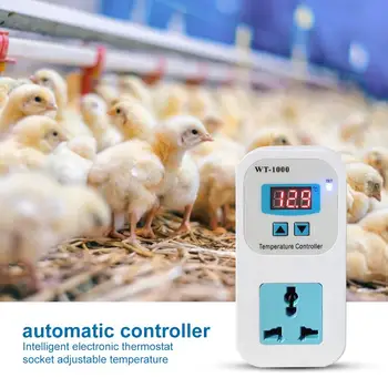 

WT-1000 Smart Digital Thermostat Regulator Temperature Controller Socket Outlet Suitable for Refrigerator Industrial Chiller