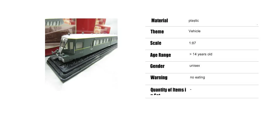 1: 87 Ho Autorail стандартная модель поезда трек Trai модель игрушки для детей с отличным качеством