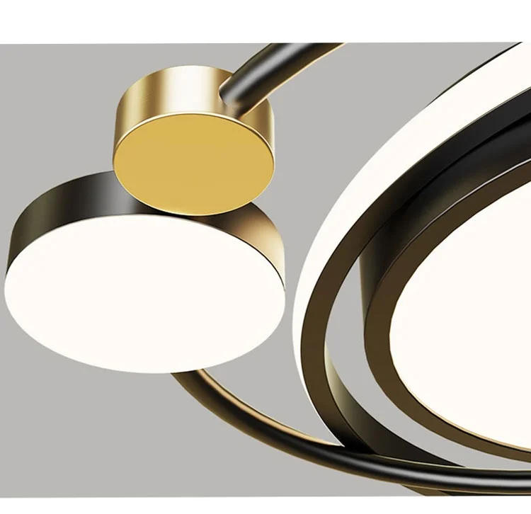 Modern Black/Gold Painted Chandelier Lights For Bedroom Balcony Living Room Luxury Lamps Home Luminaire Deco Lighting  Fixtures bedroom chandelier