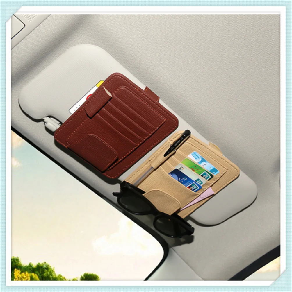 Car SUV interior supplies sun visor glasses bill card storage modeling for Toyota Tacoma Tercel Tiara Van Venza Yaris Hiace | Автомобили и
