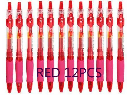 red 12pcs M& G 12 штук 0,5 мм Удобная гелевая ручка гелевые ручки papelaria Canetas escolar офисные аксессуары Школьные принадлежности R1 - Цвет: red 12pcs
