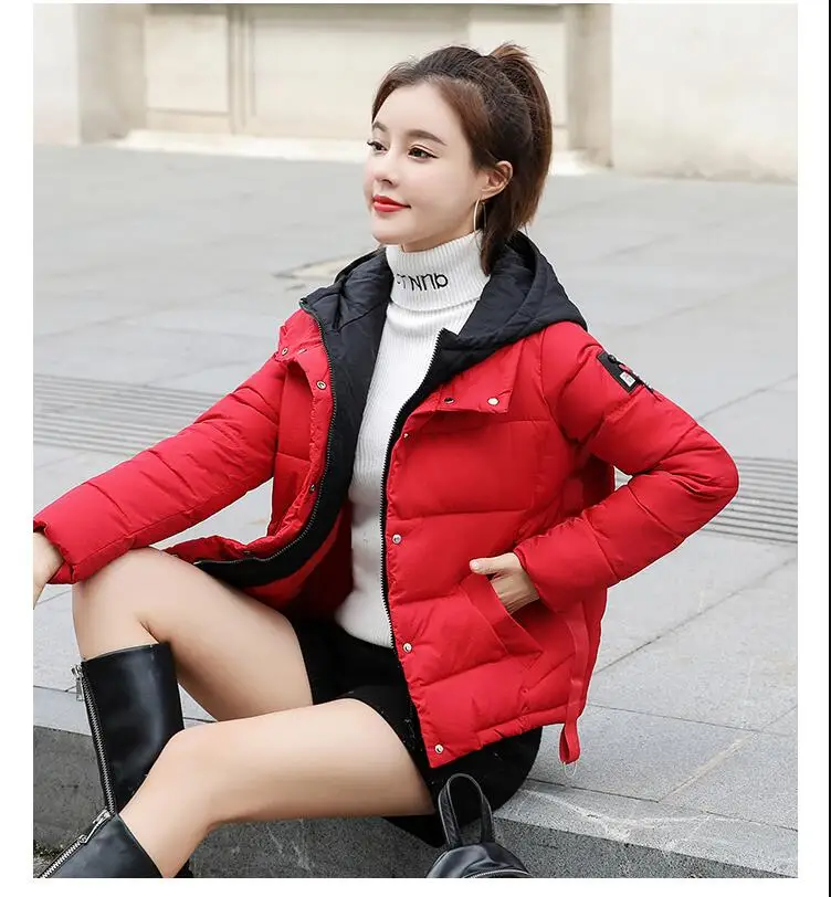 Veste d'hiver manteau femmes 2019 coton remburrte Sustans capuche courte парки для женщин тонкие женские |