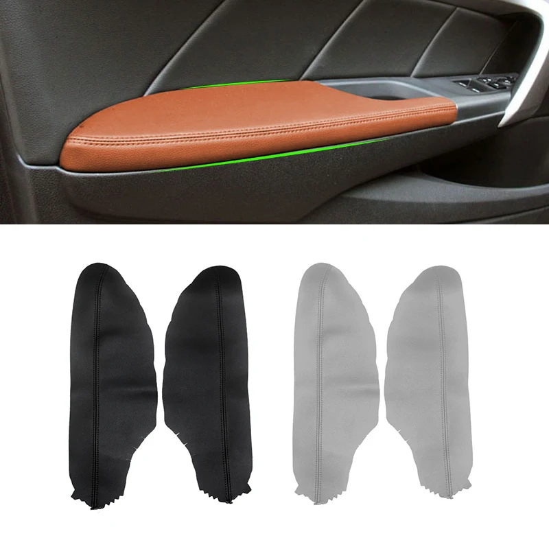 2pcs Soft Leather Door Armrest Cover For Honda Accord 8th Gen Coupe 2008 2012 2pcs Car Front