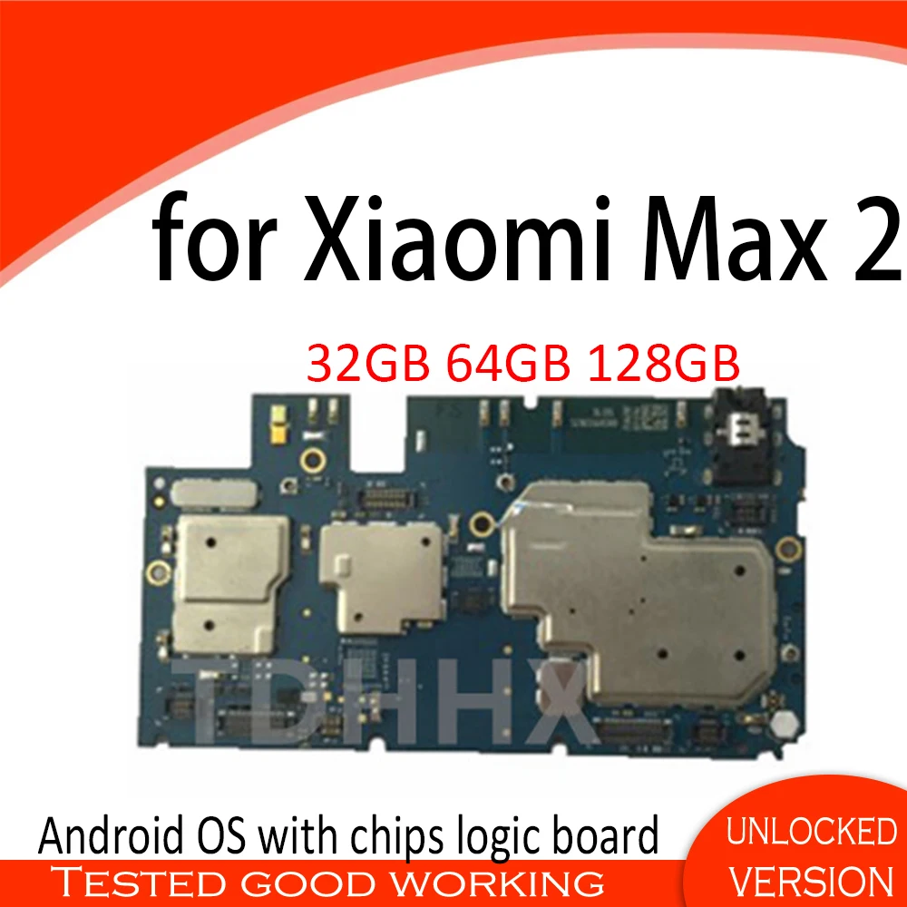 Разблокирована для Xiaomi Max 2 материнская плата 32 Гб 64 128 ГБ MI замененная Android OS с