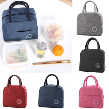 

Functional Pattern Cooler Lunch Box Portable Insulated Canvas Lunch Bag Thermal Food Picnic Lunch Bags For Women Kids
