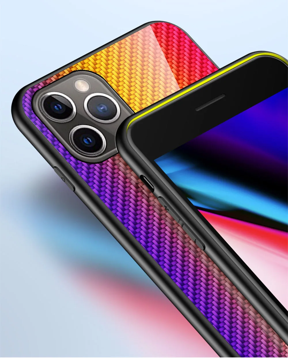 Роскошный чехол из закаленного стекла для iPhone 11 на iPhone 11 Pro, стеклянный чехол для iPhone11 6,1 11 Pro Max, чехол из углеродного волокна