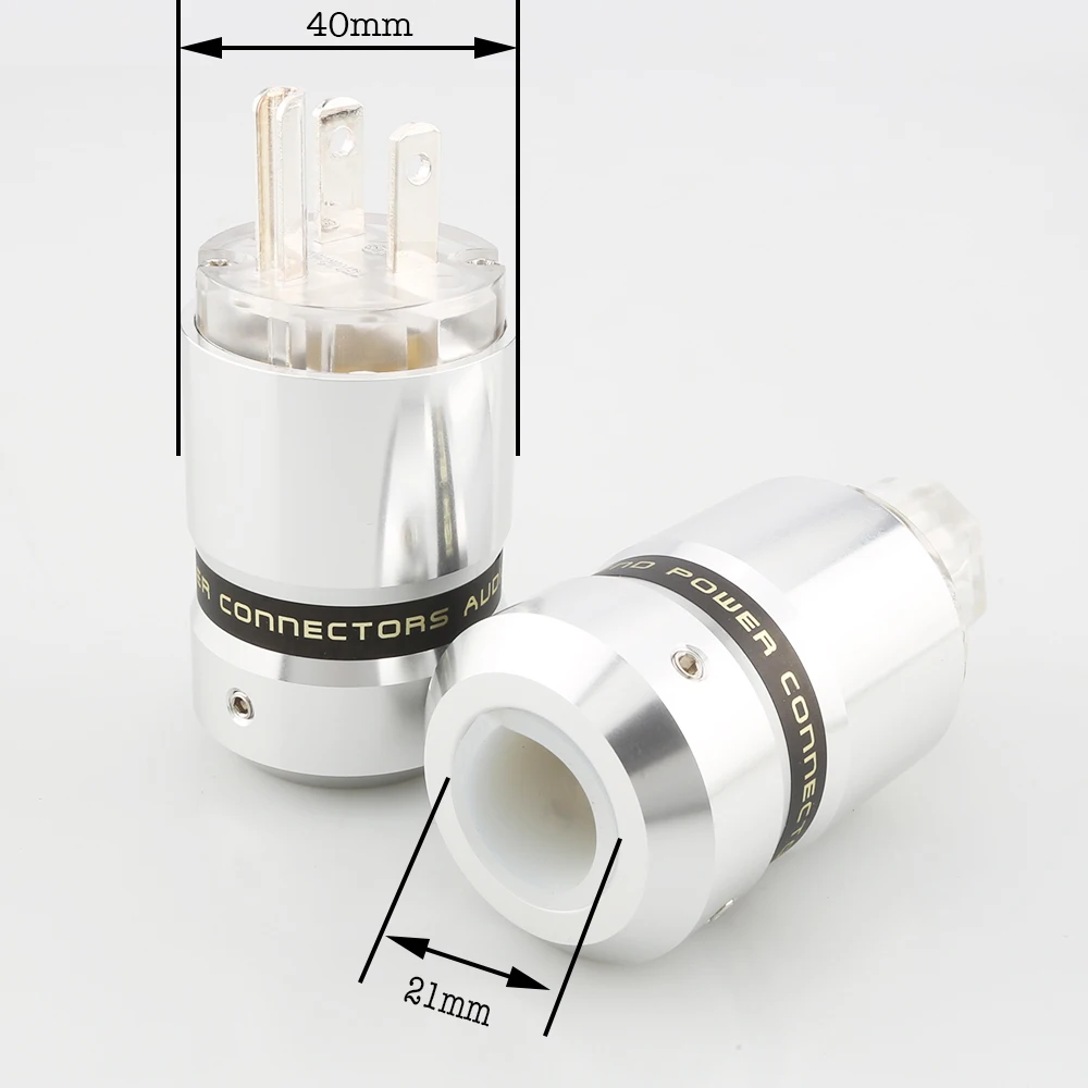 

HI-Fi аудио посеребренный штекер стандарта США, гнездовой разъем IEC, металлический шасси-разъем HI Eed