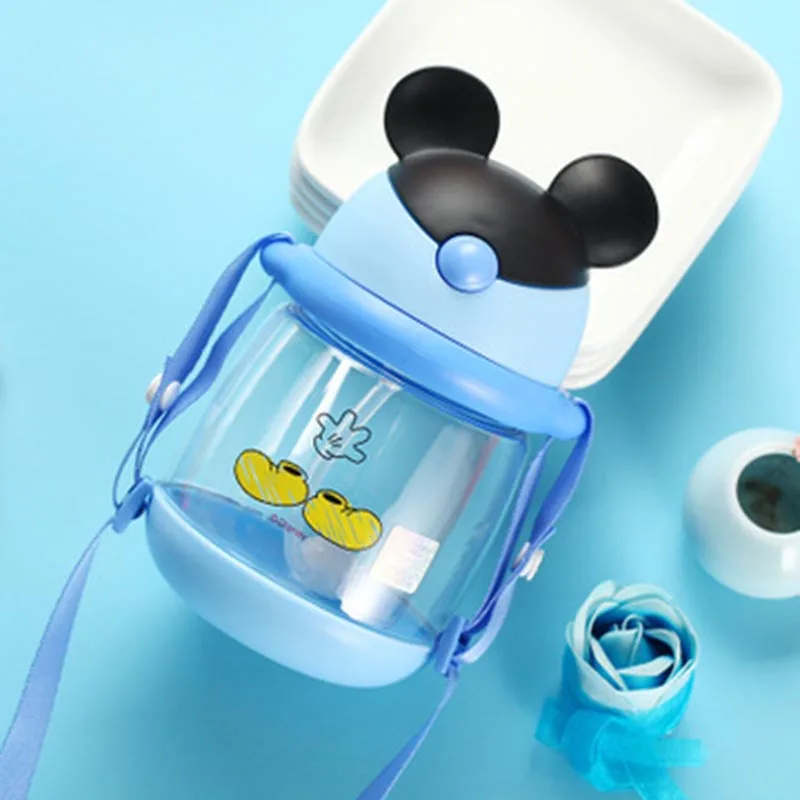 300ml Disney Baby Cup чашка для кормления чашка Дисней кружка герметичная copo детская бутылка для воды Микки Маус детская чашка на бретелях чашка - Color: 300ml