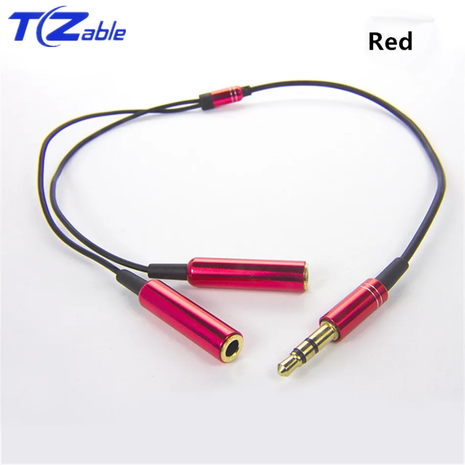 Earphone Splitter Cable Male to 2 Female Jack 3 5mm Connect two Headphone 3 5 mm Plug Audio Splitter Wires 0 4M for MP3 Player