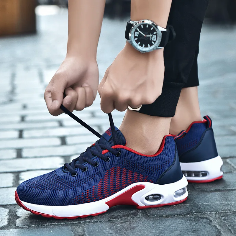 

Spring And Autumn New Style Fly Woven Air Cushion Sports Casual Running Shoes Korean-style Versatile Trend Breathable Lightweigh