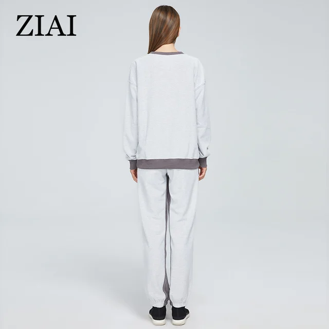 ZIAI 2021 NEW Two Pieces Set Casual Tracksuit Women Spring Hoodies Casual Sweatshirt Suits Sportswear  Women's suit DY08 4
