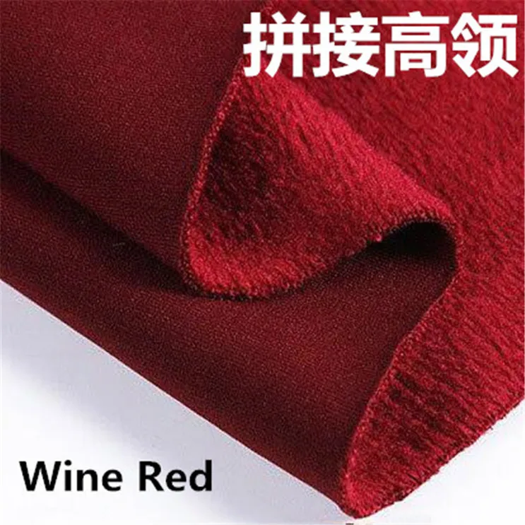 Burgundy Зимняя Водолазка с длинным рукавом, вязаное бархатное платье для женщин, Осеннее свободное повседневное плюшевое и утолщенное однотонное платье размера плюс 6XL 7XL - Color: Burgundy
