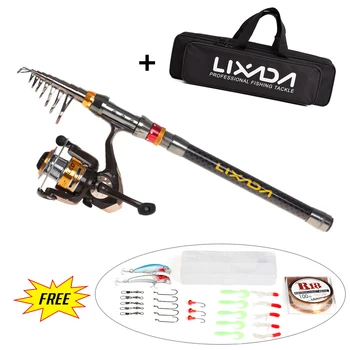 

Fishing Rod Reel Combo Telescopic Fishing Rod Spinning Reel Fishing Line Lures Hooks Swivels Fishing Accessories Kit
