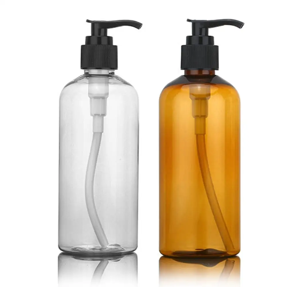 Botella vacía de plástico ámbar para champú, contenedor de loción de gran capacidad de 100/200/300ml, bomba a presión de espuma para Gel de ducha y jabón