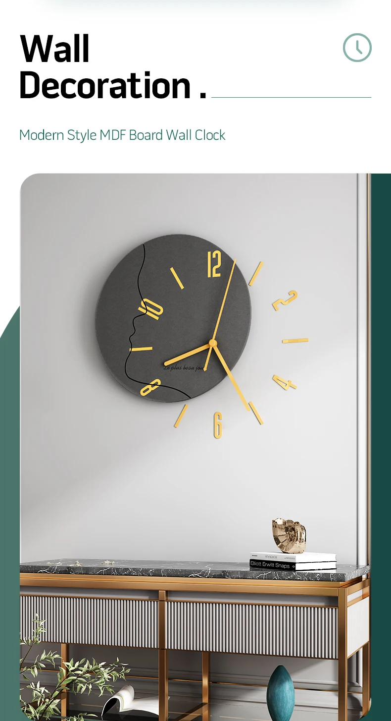 MEISD Wooden Wall Clock with Number Stickers Teenage Room DIY Watches Home Decorative Horloge Grey Wood Decoration Free Shipping