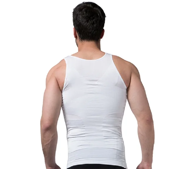 Men's Slimming Body Shapewear Corset Vest Shirt Compression Abdomen Tummy Belly Control Slim Waist Cincher Underwear Sports Vest 2