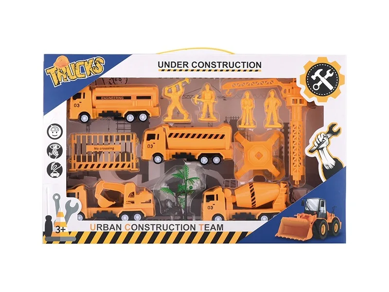

Children Engineering Car Toy Children Model Excavator Crane Freight Truck Boy Model Educational Toy