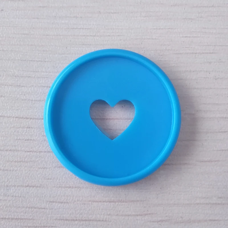 100 шт блокнот в форме сердца, кнопка в виде гриба, блокнот, пластиковый вкладыш, катушка, 360 градусов, складная дисковая пряжка, офисные принадлежности - Цвет: 100pcs-blue