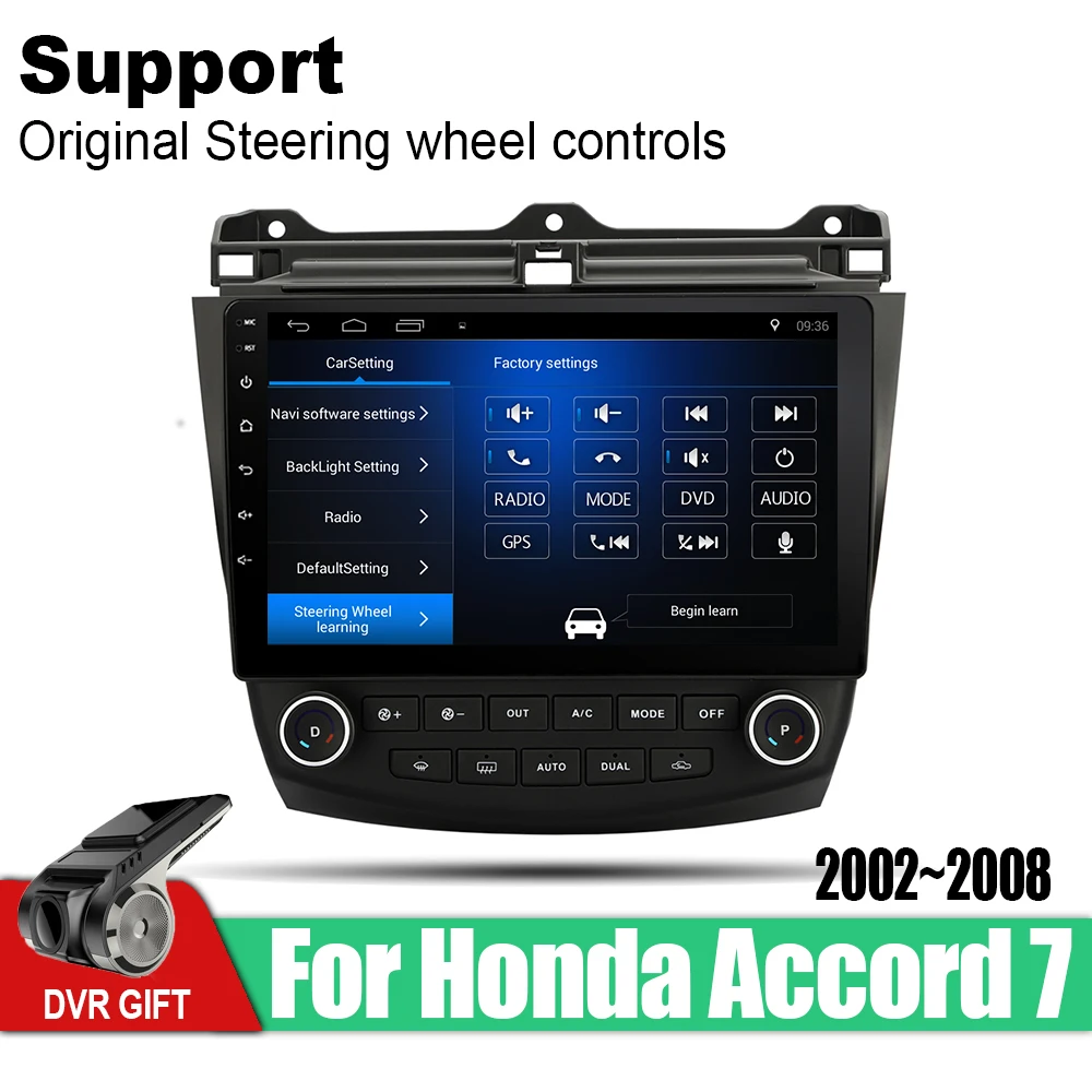 Автомобильный мультимедийный GPS навигатор 2 din для Honda Accord 7 America 2002 2003 2004 2005 2006 2007 2008